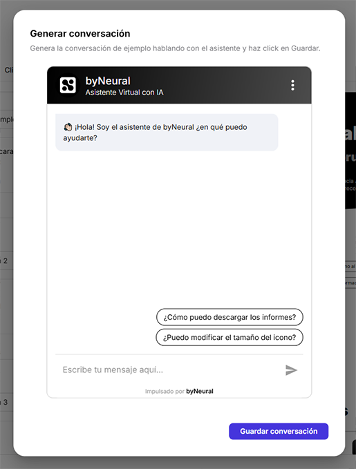Demo generar conversacion
