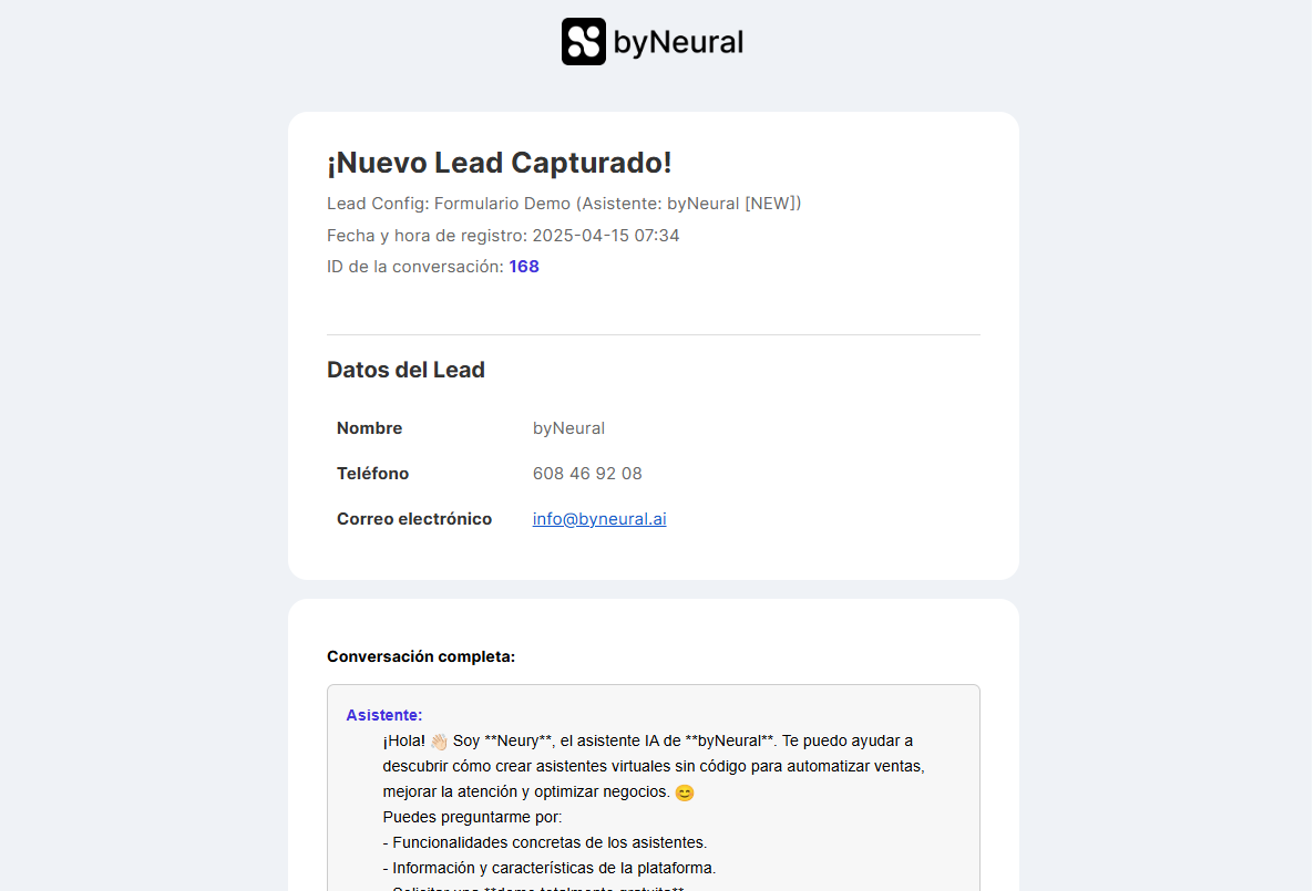 Vista previa email - parte superior